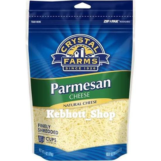 

CRYSTAL FARM PARMESAN NATURAL CHEESE 170GR - KEJU PARMESAN PARUT