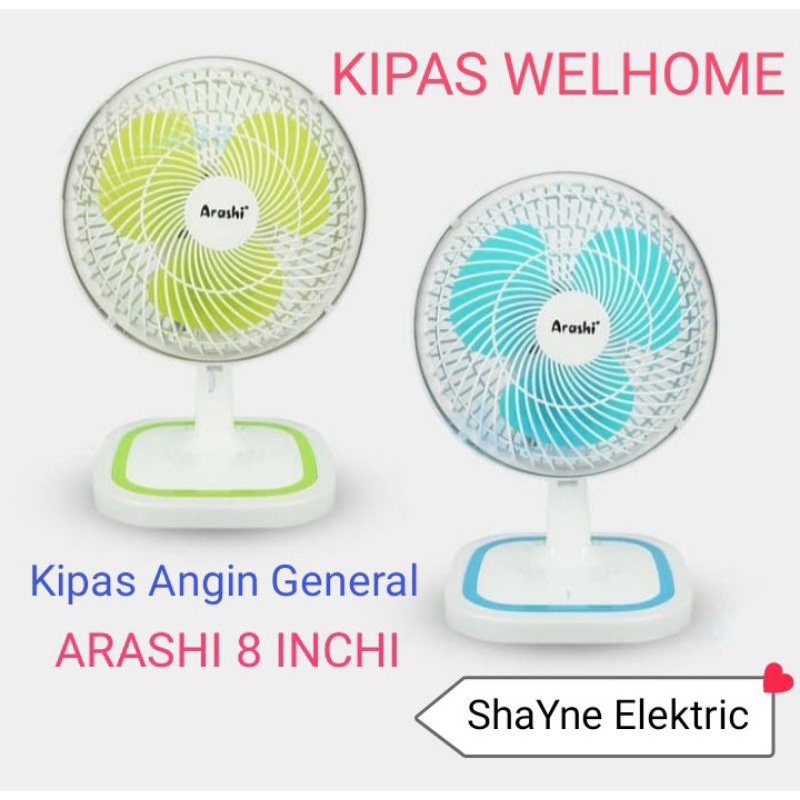 Kipas angin duduk meja ARASHI general fan 8 inci AR 138