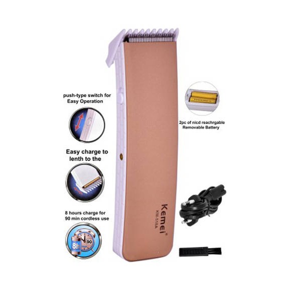 Portable Professional Kemei KM-518A Men's Rechargable Electric Hair Beard Clipper Trimmer