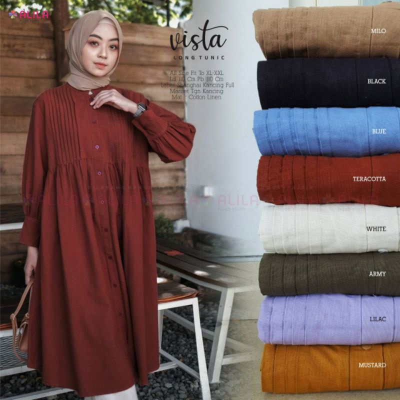 VISTA LONG TUNIK BY ALILA // TUNIK WANITA LD 110