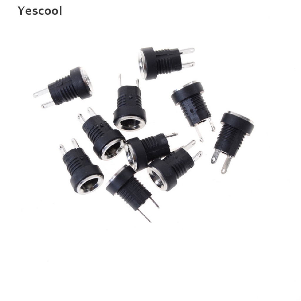 Yescool 10 Pcs Socket Jack Power Supply DC-022B Female 5.5x2.1mm