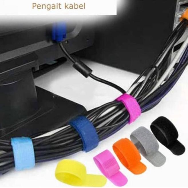 

] Velcro Pengikat Kabel Strap Binder Cable Penjepit Kabel Organizer