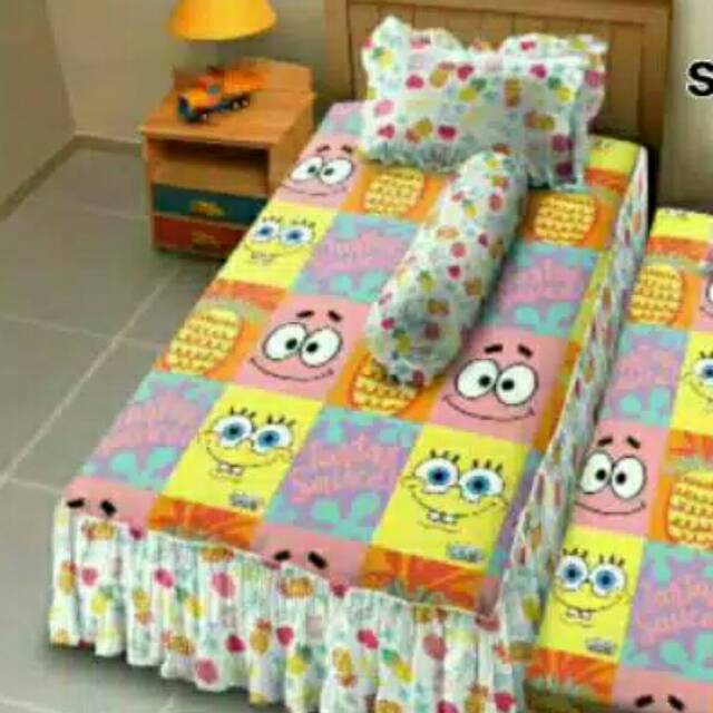 Sprei Rumbai Kintakun Deluxe Spingbob 120x200