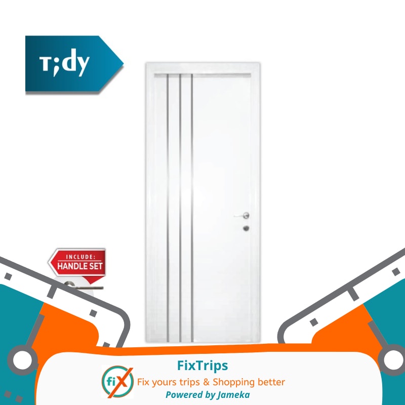 Tidy Pintu Aluminium Door Profile White 70x200cm - Bukaan Kiri