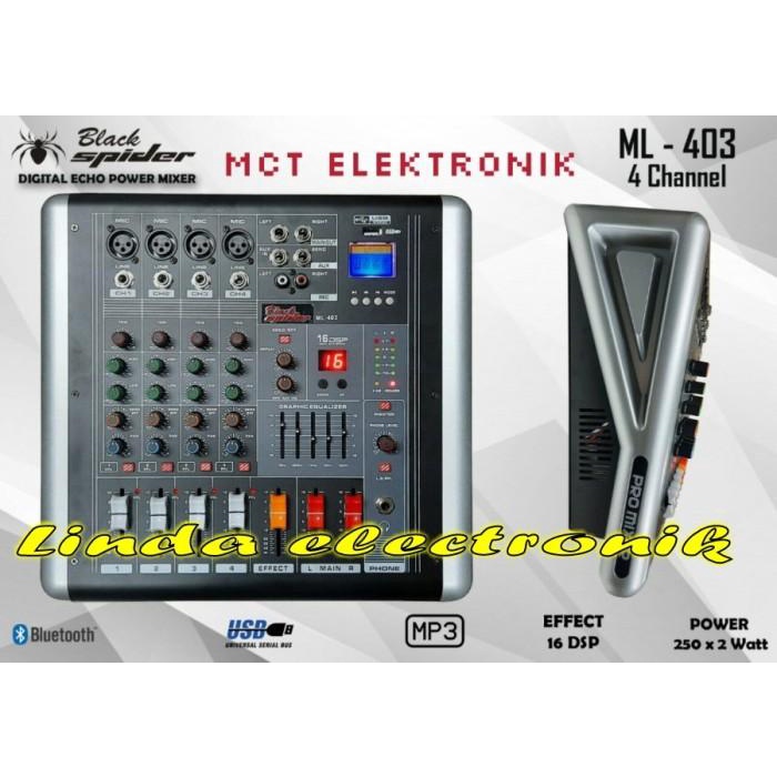POWER MIXER BLACKSPIDER ML403 900 WATT ORIGINAL black spider ml 403
