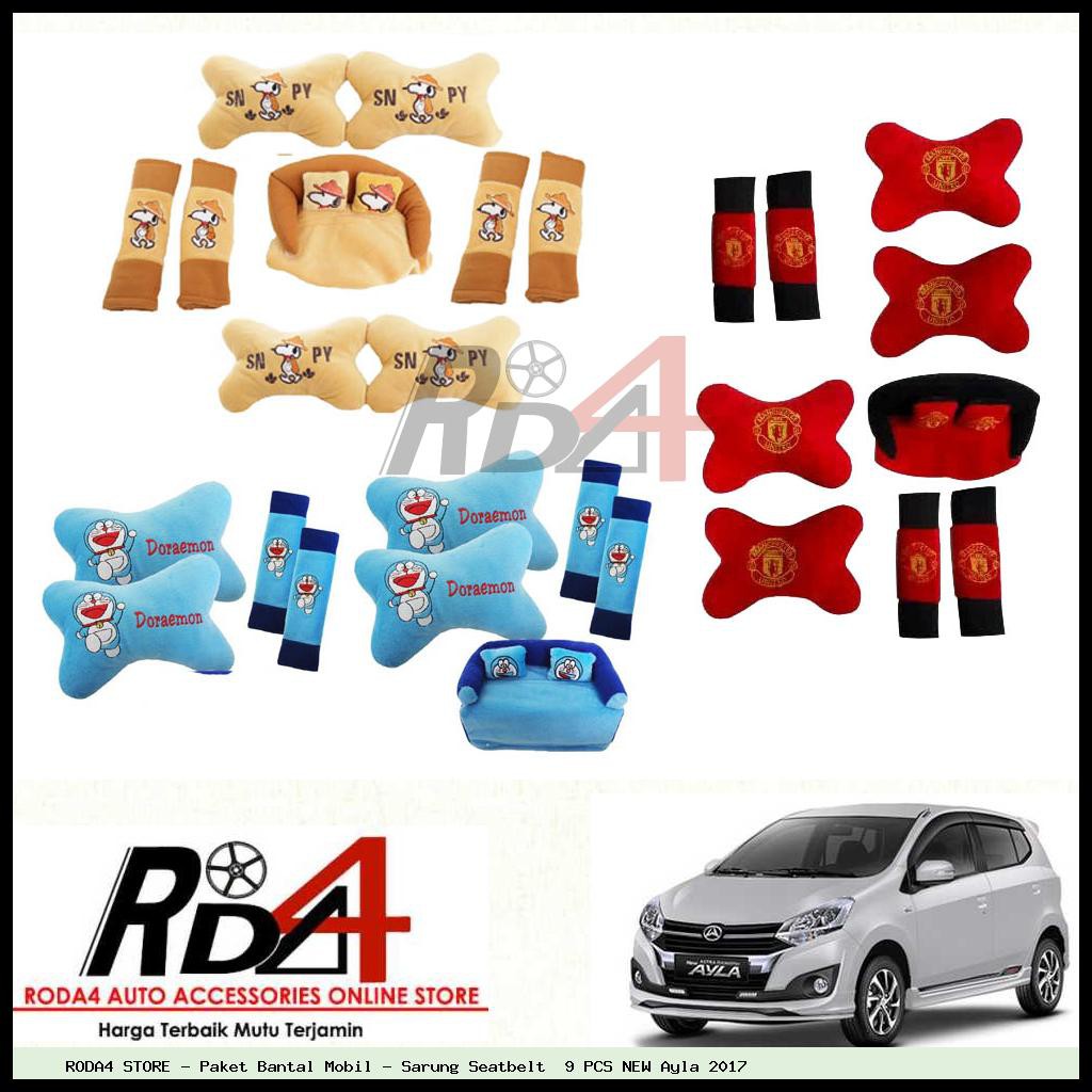 Paket Bantal Mobil - Sarung Seatbelt  9 PCS NEW Ayla 2017