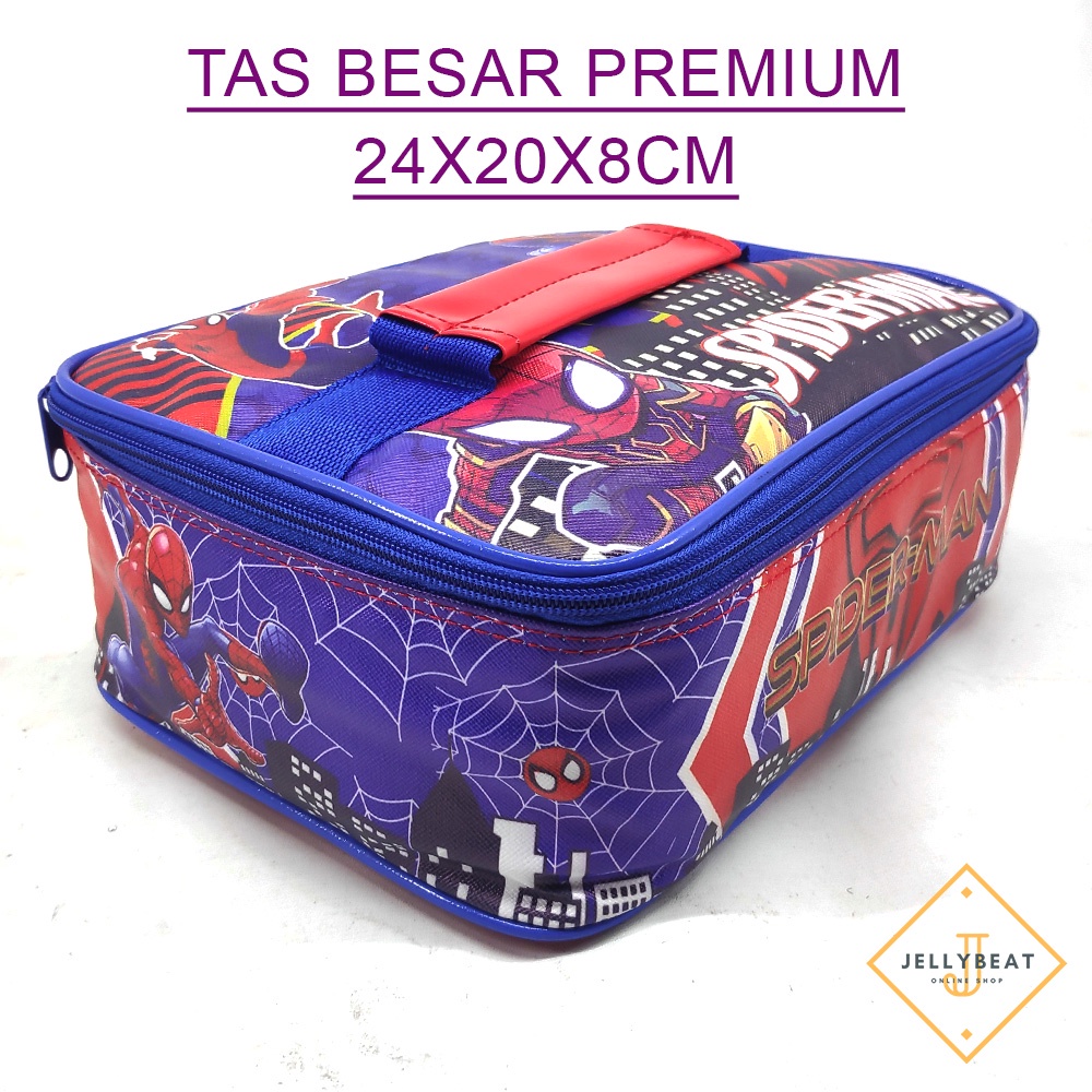 TAS BEKAL BESAR PREMIUM SINGLE (24x18x8cm) - SPIDERMAN