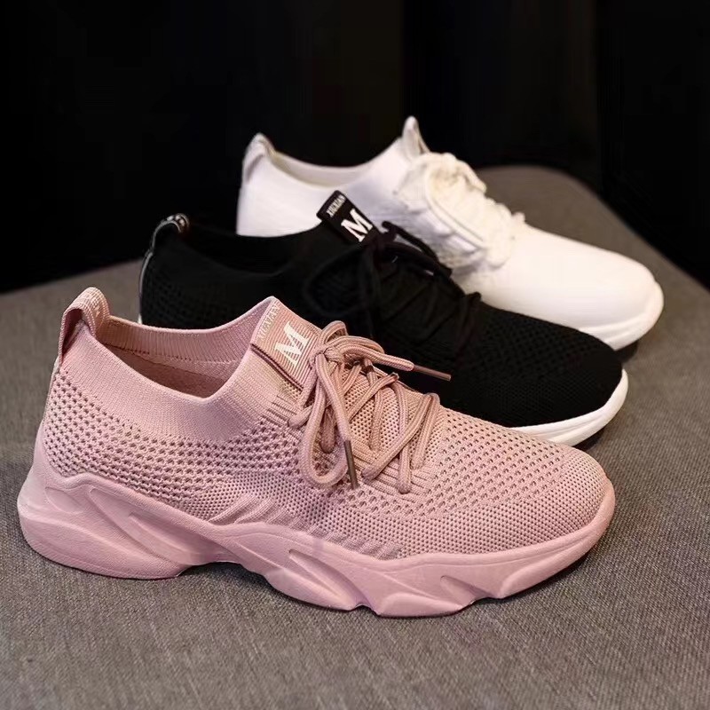 Sepatu wanita tidak licin sneakers 2022 Sepatu olahraga rajutan terbang sports shoes-5