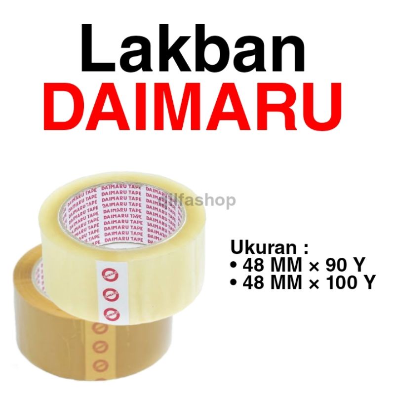 ISOLASI / SELOTIP / LAKBAN DAIMARU TAPE ORIGINAL  48 MM 100 YARD 48 MM 90 YARD 24 MM 100 METER OPP TAPE