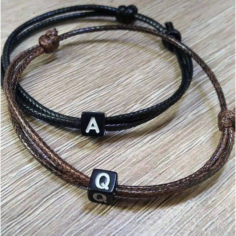 GELANG INISIAL HURUF GELANG COUPLE HURUF GELANG PERSAHABATN TALI BTS-WATERPROOF