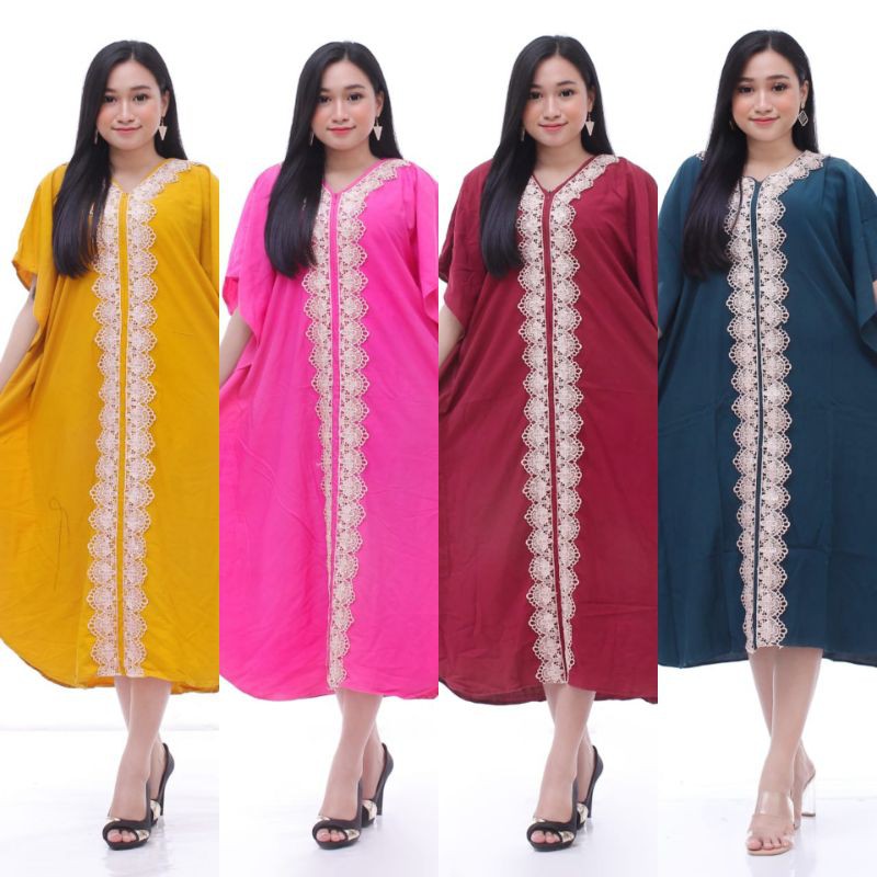 daster arab renda semok karet dada/tangan renda pendek,model payung bawah polos