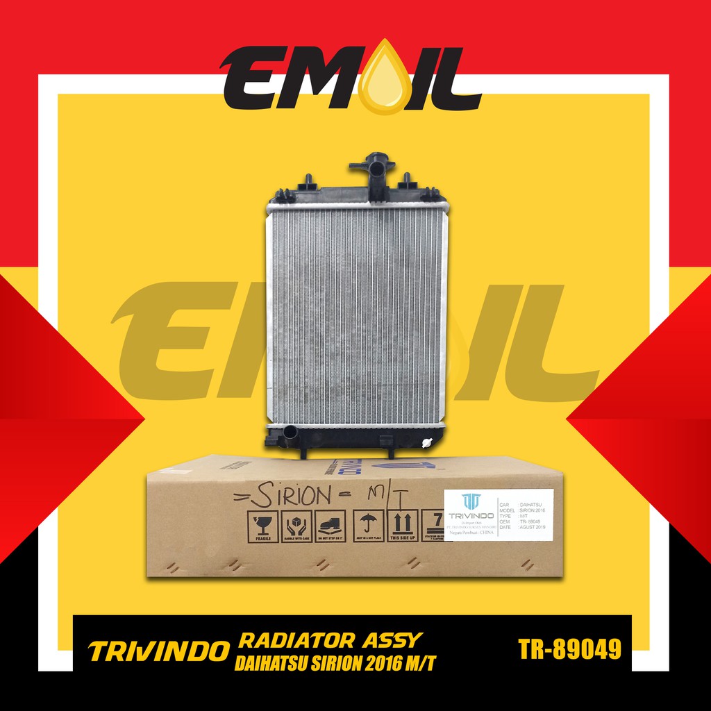 RADIATOR ASSY DAIHATSU SIRION TAHUN 2012-2020 MT TR-89049 MERK TRIVINDO