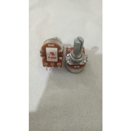 Potensio stereo 50K , 100K APLUS / Potensio Bagus A+ Stereo 50K, 100K / Potensio putar 50K, 100K Ste