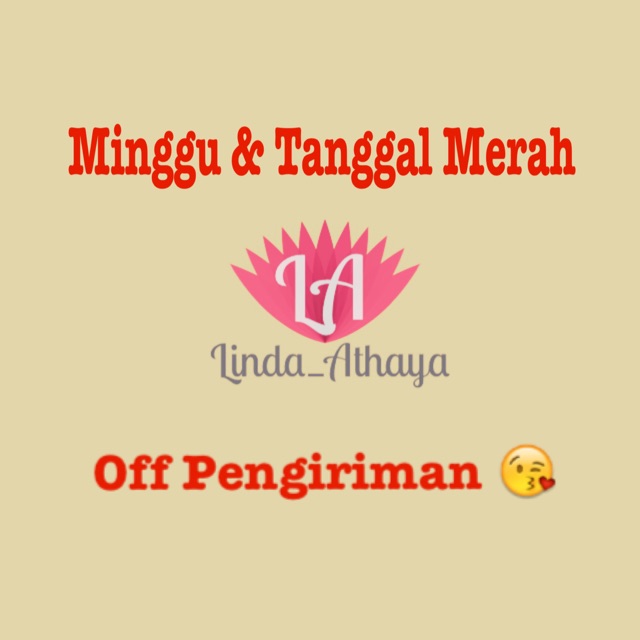 

Minggu & tanggal merah OFF pengiriman