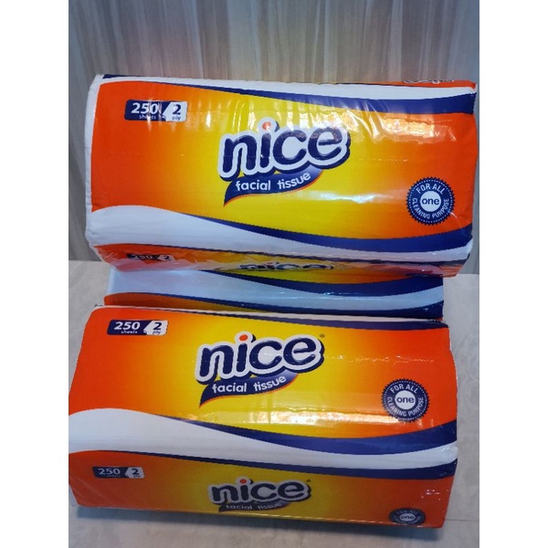 Nice Facial Tissue 250's sheet - tisu wajah 250lembar 2ply
