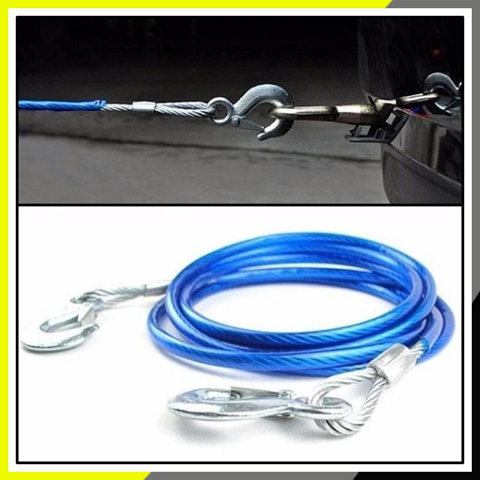 Tali Derek Mobil Kawat Baja Seling Towing 4 Meter 5 Ton Seling Derek Mobil 5 Ton Derek Mobil Avanza