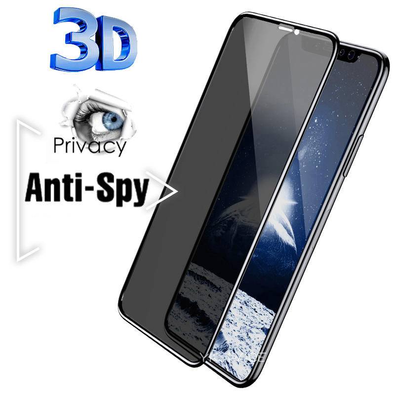 Pelindung Layar Tempered Glass 3D Anti Spy Untuk iPhone 13 12 11 Pro Max Mini X XR XS Max 7 8 6 6s Plus SE 2020 2022