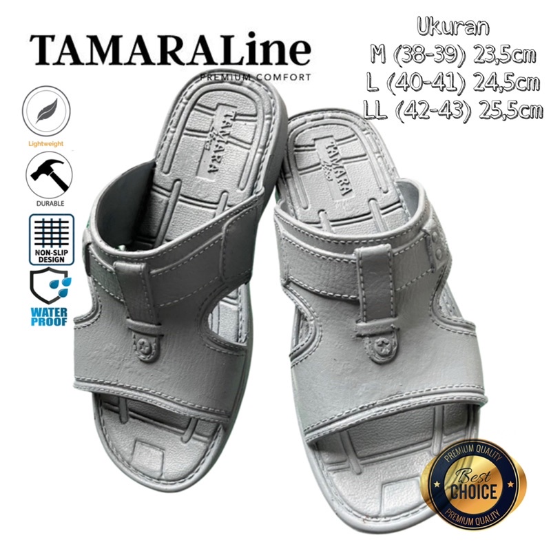 Sandal Selop Slide Slip on Karet Pria Dewasa / Remaja - TAMARALINE 170 / Bahan Premium Lentur Empuk Ringan Kuat Anti Slip Anti Air / Model Sandal Casual Santai Rumah Hotel Outdoor Kamar Mandi Murah Original