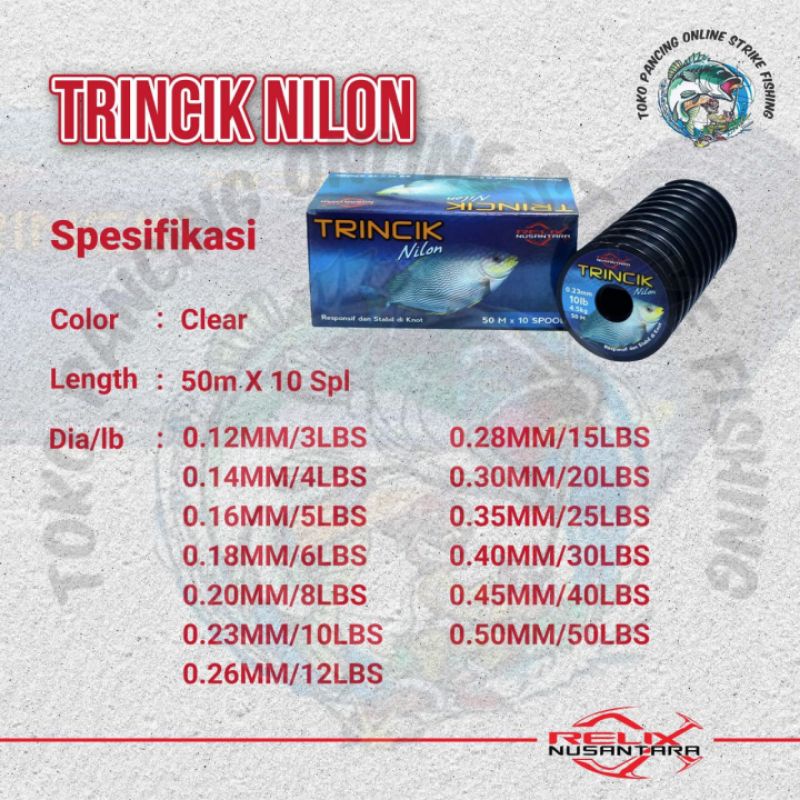 SENAR TRINCIK NILON RELIX NUSANTARA