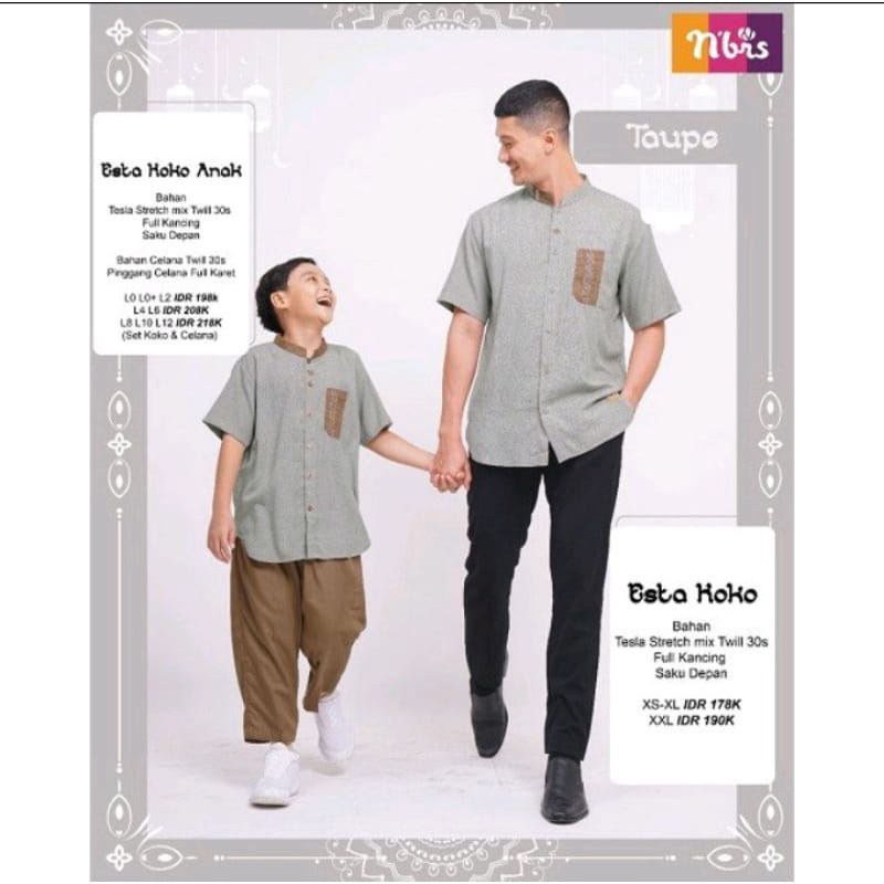 SETELAN KOKO ANAK NIBRAS/ ESTA KOKO ANAK TAUPE