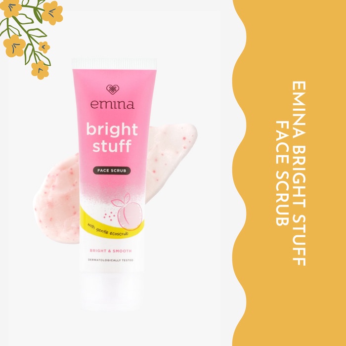 EMINA BRIGHT STUFF FACE SCRUB | Scrub Wajah - 50 ML