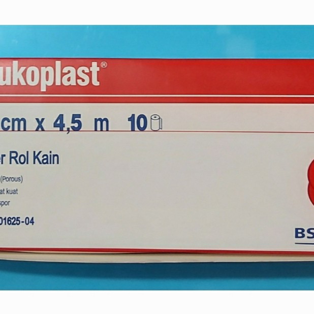 Leukoplast 7,5cm x 4,5m. Plester Rol Kain Leukoplas 7.5cm x 4.5m. / 3'' 3in 3inc 3inci 3inch.