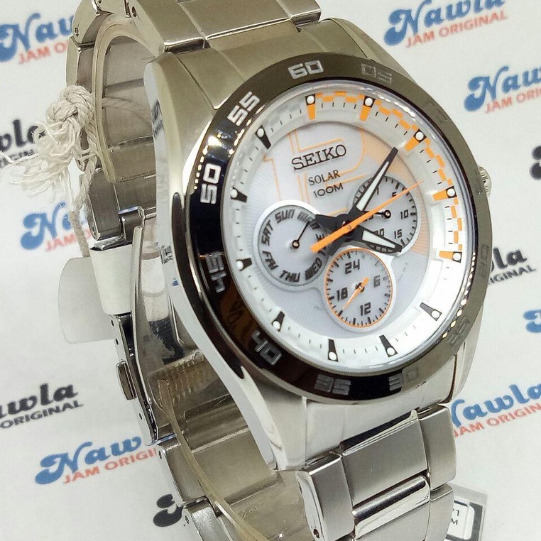 Seiko Criteria SNE197P1 Solar White Sapphire - Jam Tangan Pria Sne197