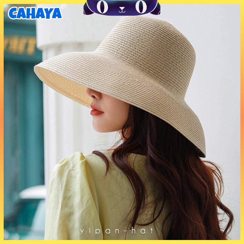 CAHAYA Topi Pantai Wanita Pelindung UV - Summerhat Pantai Import T109