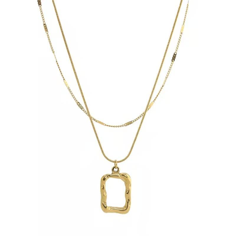 Simple Gold Necklace Korean Style Double Chain Accessories Women Fashion Jewelry