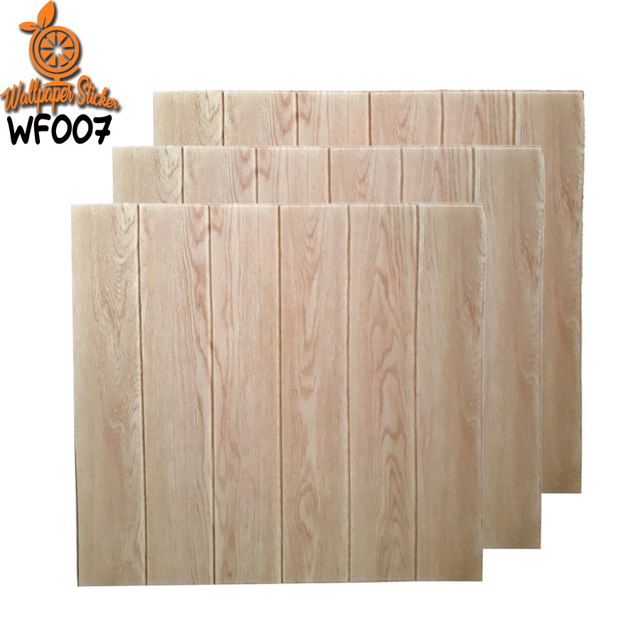 Wallpaper Foam 70 Cm X 70 Cm 3D Wood List Spons Kayu List Zhizhutang88