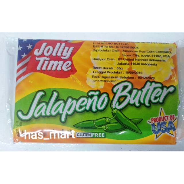 JOLLY TIME popcorn 85gr jalapeno butter