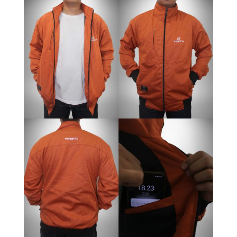 Jaket Motor Jaket Riding Jaket Prefix Orange