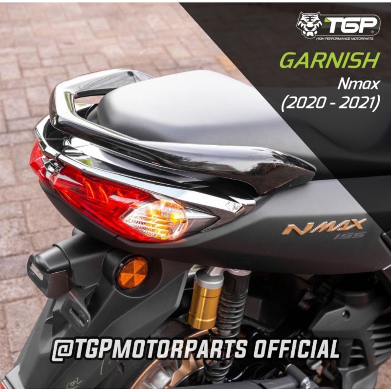 Garnish Lampu Belakang New Nmax Tahun 2020-2021 Black Chrome TGP