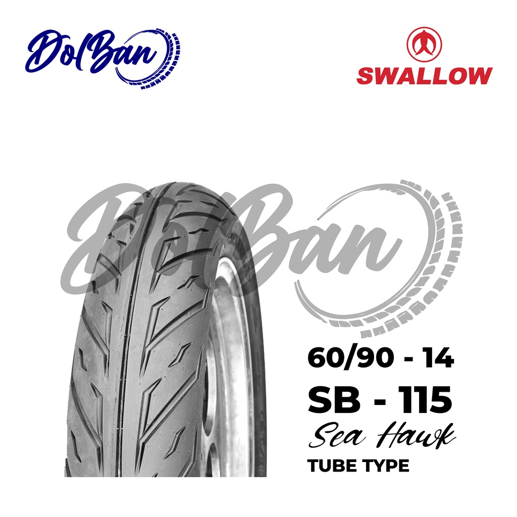 BAN LUAR MOTOR SWALLOW 60/90-14 RING 14 SB-115 SEAHAWK TUBETYPE