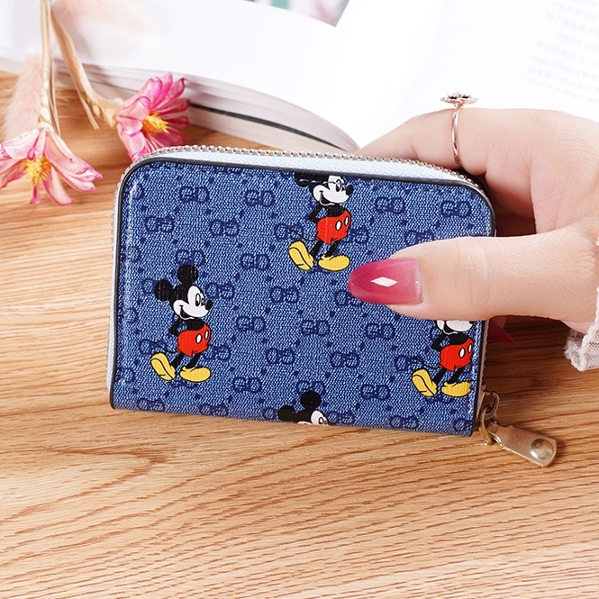 DOMPET ZIPPER WANITA KULIT SINTETIS WOMEN'S WALLET DOMPET MOTIF KARTUN PU MURAH DOMPET RESLETING COD Azgalery D47