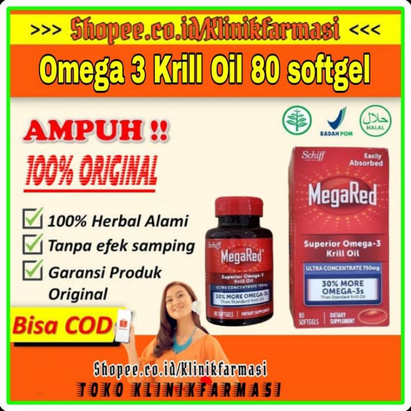 Schiff Megared Superior Omega 3 Krill Oil 80 softgels - Schiff MegaRed Superior Omega-3 Krill Oil 80
