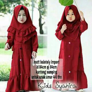 GAMIS ANAK PEREMPUAN SYAHIRA KIDS 2 IN 1