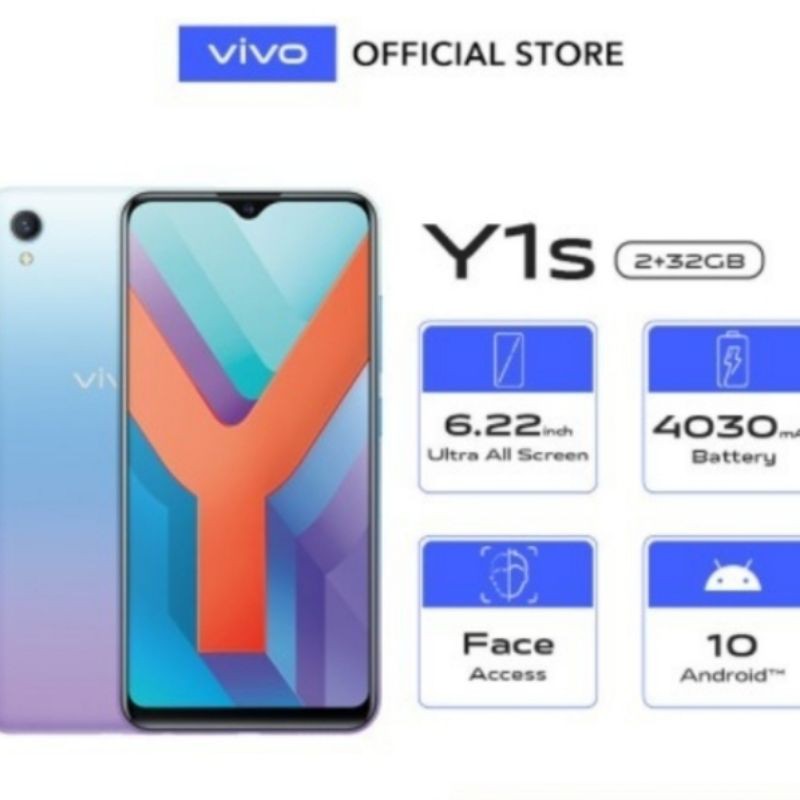 Hp VIVO Y1s 2/32GB - GRS RESMI VIVO - BIRU & HITAM