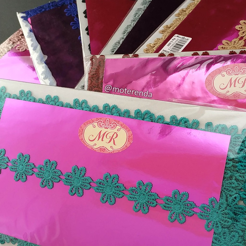Renda giper melati, lebar 2.5cm (harga per 50cm) gyper/bordir kode 5GVI25