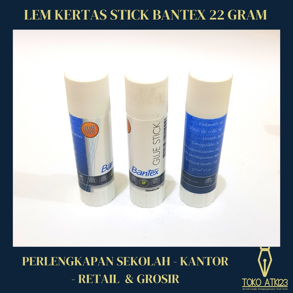 Lem Kertas Stick Merk Bantex 22 gram