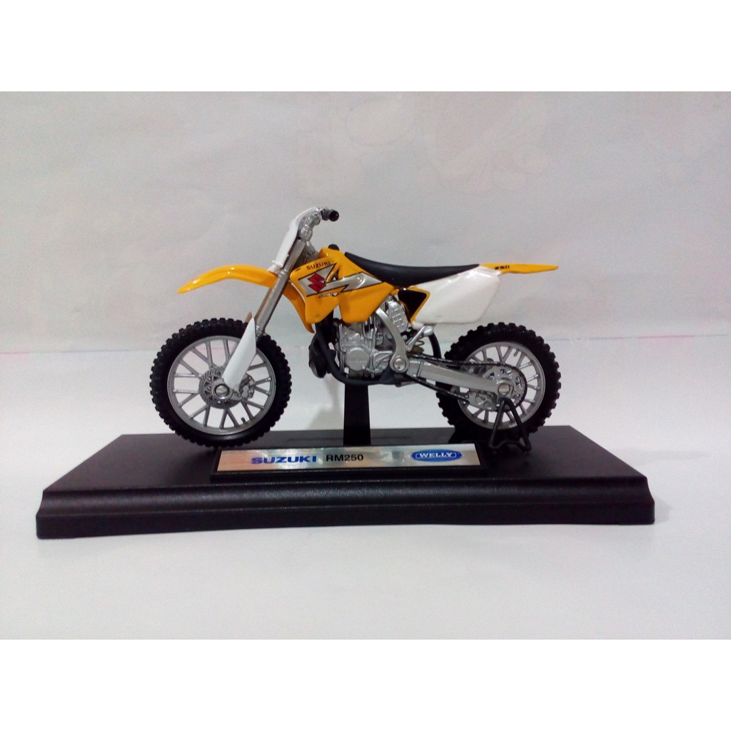 Diecast miniatur motor Trail Suzuki RM250 Replika Motor Pajangan Harga Murah