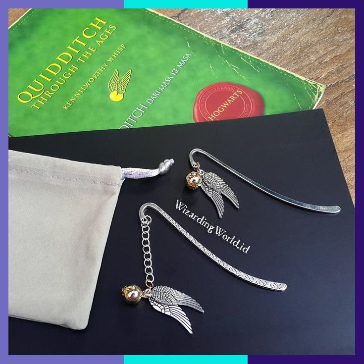 

Golden Snitch Bookmark Pembatas Buku Harry Potter Ukiran