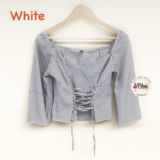 Blouse lucu murah / blouse sabrina cantik / blouse cut off / blouse putih cantik murah / blouse 1994