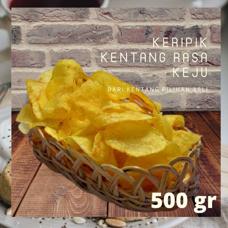 

KERIPIK KENTANG KEJU 500GR KILOAN HOME MADE GROSIR CURAH CEMILAN MURAH
