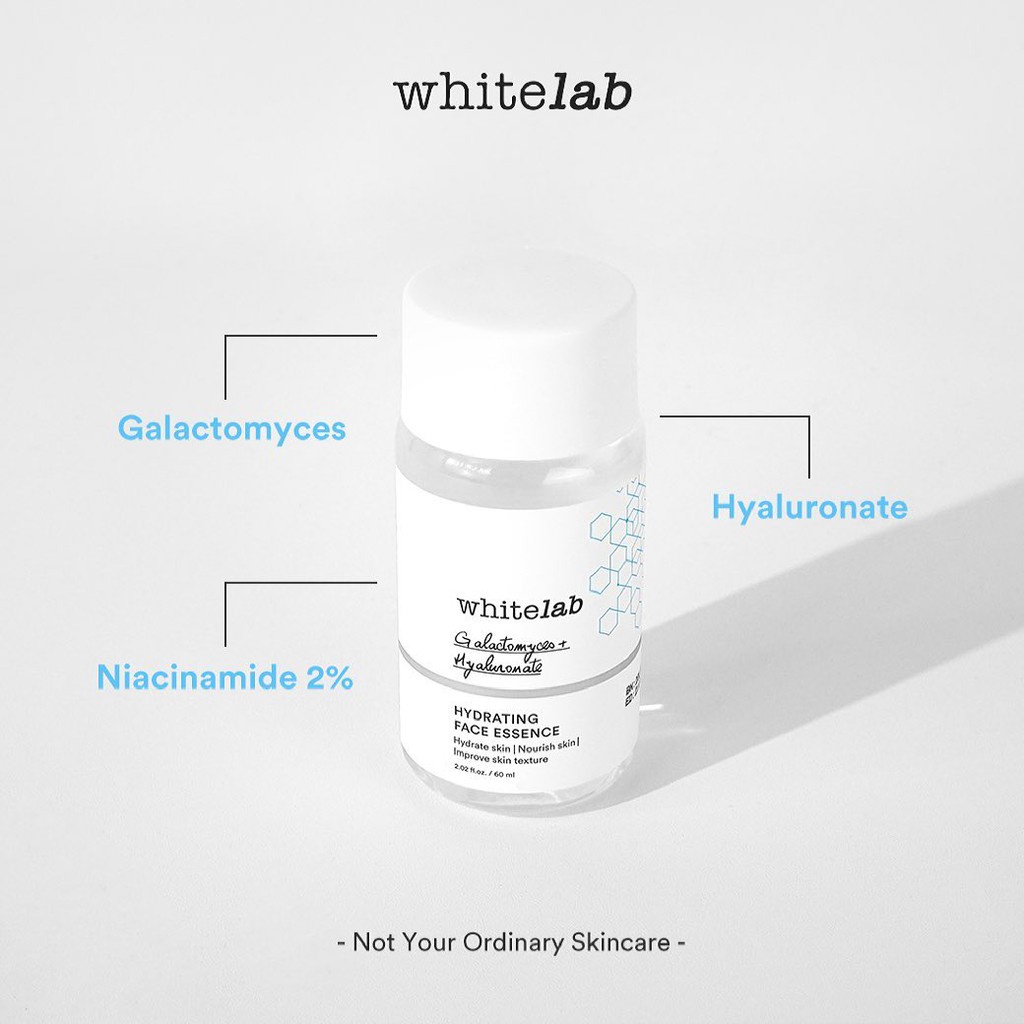 ❤️ Cloudy ❤️ WHITELAB Hydrating Essence Serum -Toner Kulit Kering Untuk Lembap Dan Kenyal Dengan Niacinamide, Galactomyces &amp; Hyaluronic