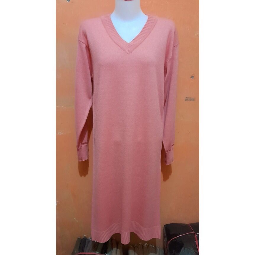 ( BISA COD )TUNIK DRES RAJUT / KNIT DRESS RAJUT PREMIUM