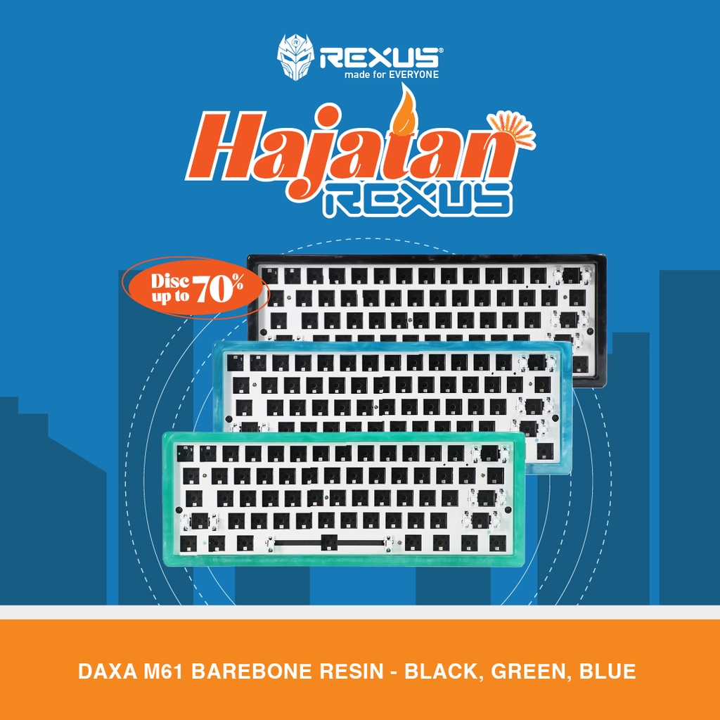 Rexus Daxa M61 Barebone Keyboard Gaming Mechanical