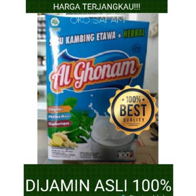 

ORIGINAL PRODUK Susu Kambing Etawa Plus Herbal Al Ghonam Original BPOM