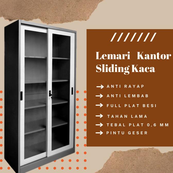 

[[COD]] Lemari Arsip / Lemari Sliding Kaca / Lemari Dokumen / Lemari Kantor KOMPLIT Kode 138