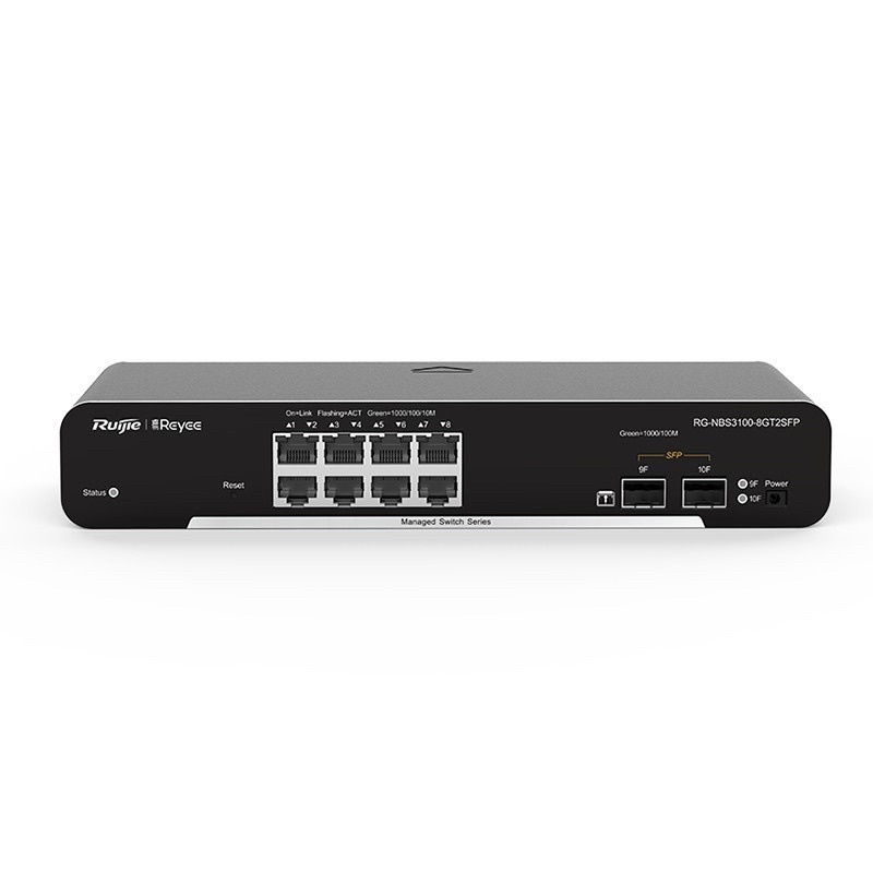 RUIJIE REYEE RG-NBS3100-8GT2SFP-P 8 Port Gigabit Managed PoE L2 Cloud Switch Hub